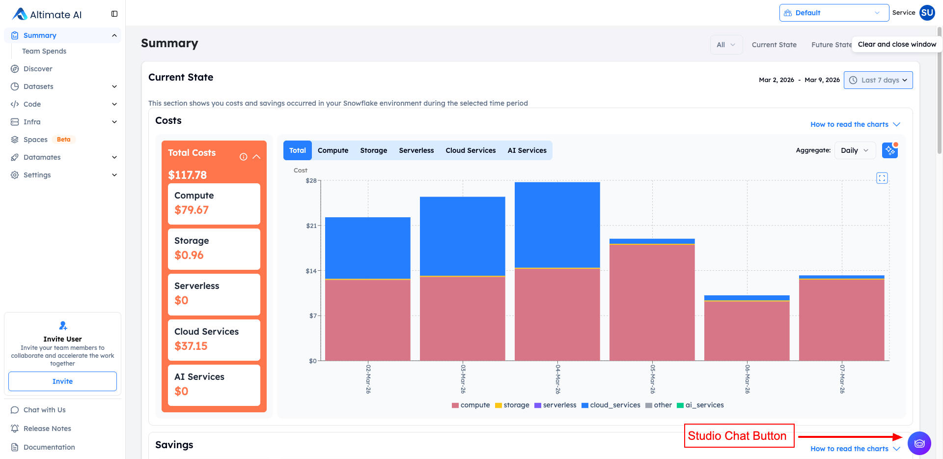 Studio Access Button
